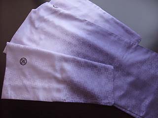 成人式宅配レンタル紋付 紫ぼかし紋付羽織袴生地のアップ