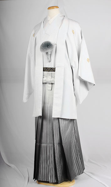 オプション袴　MAN－HS08着用イメージ成人式レンタル紋付袴着姿
