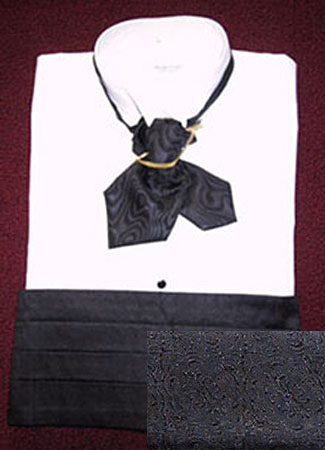 黒のジャガード織のカマーベルト